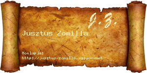 Jusztus Zomilla névjegykártya